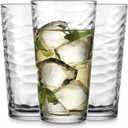 Glaver's Drinking Glasses Set of 10 Highball Glass Cups, 17 Oz Cooler Glassware. Home and Bar Everyday Basic Drinkware Elegant Kitchen Glasses for Water, Juice, Cocktails, Iced Tea.