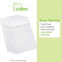 Clean Cubes 30 Gallon Disposable Pop-Up Trash Cans (3-Pack) with Fitted Bags Foldable Garbage & Recycling Bins for Parties, Events & Kitchen (Trellis, 30" H x 14" W x 17" D)