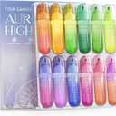 Four Candies 12 Pcs Highlighters Assorted Colors, Cute Pastel Highlighter Set, Dry Quickly, Soft Chisel Tip, No Bleed Highlighter, Aesthetic Highlighters fo Purple Christmas Gifts