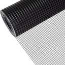 24" x 100' 1/4inch Hardware Cloth, Black Vinyl Coated Chicken Wire Fence Galvanized Welded Mesh Roll for Home Garden Rabbit Cage
