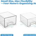 Acrylic Stackable Storage Drawers, [2-Pack] Clear Organizer Bins with Built-in Handles, Smooth Slide-Out Design for Vanity, Under Sink, Medicine Cabinet, Skincare, and More