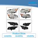 LABLT Headlight Headlamp Assembly Halogen Replacement for Regal 2011 2012 2013 Driver Side Left LH Passenger Side Right RH Replacement for GM2502353 GM2503353