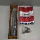 Barcetine Flag Pole Kit with 3x5 US Flag - Includes 5ft Heavy Duty Tangle Free Flagpole,Weather Resistant 3x5 Embroidered American Flag,Aluminum Holder Bracket,for Outside House,Porch,Outdoor (Black)