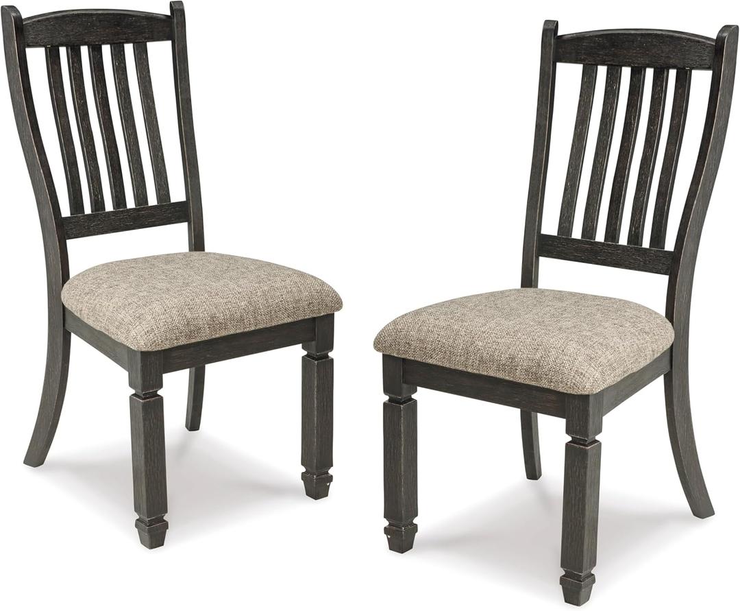 Signature Design by Ashley Tyler Creek 20" Dining Room Upholstered Chair, 2 Count, Antique Black