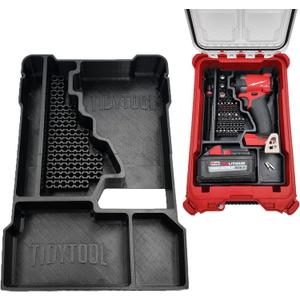 Insert for Milwaukee M18 FUEL 1/4" Hex Impact Driver 2953-20  Packout Compact Organizer 48-22-8435 Liner  68 Bit Storage