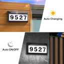 Solar Address Sign, Lighted Address Plaque Outdoor Waterproof, Illuminated Address Numbers, House Numbers for Outside, Black