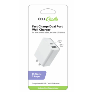 CellCandy Fast Charge Dual Port Wall Charger