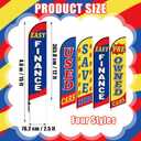 Remagr 4 Sets/ 8 Pcs Used Cars Flag Pole Kit 15 ft Second Hand Cars Dealer Flags Set Includes 4 Pole and 4 Flag Car Dealership Supplies Finance Pre Owned(Bright Color)