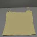 SUUKSESS Women Sexy Square Neck Tank Top Summer Y2K Going Out Basic Cami Shirt (Medium, Pale Yellow)