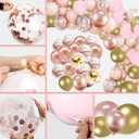 Rose Gold Pink Balloon Garland Kit Pink Metallic Gold Rose Confetti Balloons for Wedding Bridal Shower Baby Shower Birthday Party Decorations