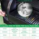 Flame Broiler Kit for Pit Boss 700 Series Pellet Grills Replacement Parts Heat Deflector Plate Slide Cover 74518 n Bottom Plate 74354 Smoker BBQ Accessories Stainless Steel
