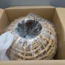 Boho Pendant Lights Kitchen Island Rattan Lights Fixture for Dining Room 15.8" Hand-Woven Chandelier Weaving Hanging Ceiling Light for Restaurant Living Room Bedroom Foyer Hallway