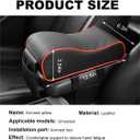 Yourkar Car Armrest Cushion, Soft Memory Foam Auto Armrest Pillow with Storage Bag, Leather Center Console Arm Rest Padded Cushion with Phone Holder, Universal Car Accessories (Black&Red)