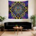 THSALIE Mushroom Tapestry - 53.18''X 59'' Tapestry Wall Hanging Blacklight Boho Retro Floral Flowers Tapestries Aesthetic Whimsical Tapestries for Bedroom Dorm Living Room