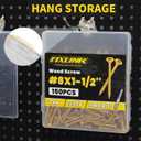 Wood Screws 1-1/2 Inch, FIXLINK Deck Screws #8 x 1-1/2", 150 PCS, Epoxy Coated, T25 Star Bit Above 1500 Hour Salt Spray Coating Outdoor Decking Screws Excellent Rust Resistant for Outdoor Wood Fence