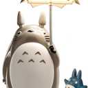 Lenporl Totoro Umbrella LED Night Light Kid's Character Lamp USB Charge (White Belly) Bonus Totoro Tumbler