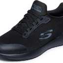 Skechers Women's Squad Sr Food Service Shoe, Black, Size 7