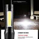 2 x LED Flashlights, High Powered 10000 Lumens Super Bright Mini Pocket Flashlight, Rechargeable, Zoomable Waterproof Flash Lights for Emergency, Outdoor, Home, Camping, Hiking (Car511)