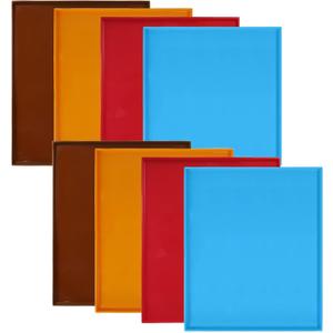 8 PCS Silicone Dehydrator Sheets with Edge 12 x 10 Inch, Nonstick Silicone Dehydrator Trays Mats, Multi-purpose Reusable for Jerky, Fruit, Meat, Herbs, Vegetables, Crackers (4 colors)