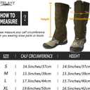 Frelaxy Leg Gaiters Ultra HIGH-Performance Hunting Gaiters, 100% Waterproof Hiking Gaiters with Upgraded Rubber Foot Strap, Adjustable Snow Boot Gaiters