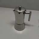 Easyworkz Diego Stovetop Espresso Maker Stainless Steel Italian Coffee Machine Maker 12Cup 17.5 oz Induction Moka Pot (Silver)