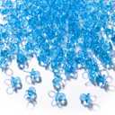 150 Mini Acrylic Pacifiers for Baby Shower Game, 0.86 Inch Bulk Chupones para Gender Reveal Party Favors Table Decoration (Blue)