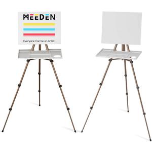 MEEDEN Plein Air Easel for Painting: Adjustable Travel Watercolor Easel Stand for Adults- Collapsible Portable Tripod for Artists