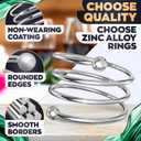 Silver Napkin Rings Set of 8 Elegant Napkin Ring Holders, Sturdy Metal Holiday Table Decor for Weddings, Parties and Family Dinners, Great Kitchen Gifts Idea, Graduation Table Decorations for Events