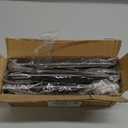 Industrial Pipe Shelf Brackets 8-Inch, Black Floating Shelf Bracket Heavy Duty Decorative Rustic Shelving Hardware, 6 Pack