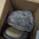 EverFoams Women's Fuzzy Slip-on Slippers Warm Cozy Soft Lightweight Memory Foam Indoor House Shoes (7-8, Oxford Gray)