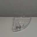 Clapery Corrugated Suction Cup Storage Holder, Triangle Suction Cup Shower Shelf, No Drill Wall Mount Organizer with Extra Strong Suction, Transparent Corner Shelf for Bathroom, Kitchen, Glass