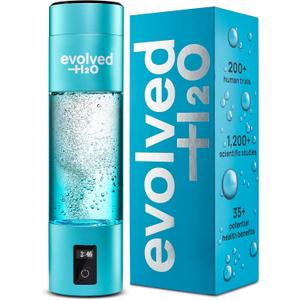 Certified Hydrogen Water Bottle Generator I 6200 PPB Portable Ionizer I SPE PEM Electrolysis I Rechargeable I Aussie Owned I Enhance Hydration & Wellness I 270ml/9.13oz (Blue)