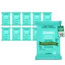 Zoviro Hand Sanitizer Wipes, Tea Tree Essential Oil, Hand Wipes Travel Size, Moisturizing Sanitizing Wipes, Tea Tree Scent, 20 Count (Pack of 10)