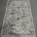 HEBE Washable Area Rug - 2'x3' Non Slip Soft Distressed Medallion Bedroom Boho Living Room Accent Throw Vintage Entry Floor Carpet for Dining Room Bathroom Entryway