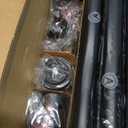 1” Diameter Curtain Rods Itself is 30 to 144 inch 1 Pack Fit 30-142 inch, 66 to 120 inch Window with Heavy Duty Adjustable Rod Matte Black Splicing Metal Extra Long Curtain Rod for Windows