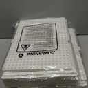 Folding Storage Box with Large Building Lid for Duplo Blocks, 28L Collapsible Storage Bin with Back Drawing Board, 29 Qt. Container Storage- 2Pack-White+White