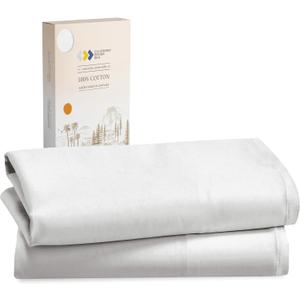 California Design Den 100% Cotton Pillowcases Queen, Standard/Queen Size Pillowcases - Set of 2 Soft & Cooling Sateen Weave Cases, Fits Queen and Standard Size Pillows - Eggshell-Ivory