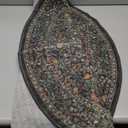 Dark Green 3ft Round Washable Entryway Rug, Soft Round Rugs for Kitchen, Bathroom, Living Room, Bedroom, Ultra-Thin Non-Slip, Small Circle Carpet, Vintage Dark Green Floral Décor