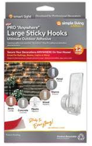 Simple Living Solutions Set of 12 Large Sticky Clip Hooks 2