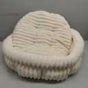 BALANCE Cat Bed Kitten Bed, Washable Round Cat Beds for Indoor Cats,Super Soft Plush Faux Fur Pet Bed for Puppy and Kitten with Anti-Slip Bottom (Winter White)