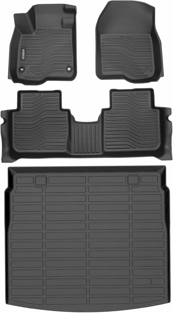 Auxko All Weather Floor Mats Upper Cargo Mat Fit for Honda CR-V 2023 2024 2025(Include Hybrid) TPE Rubber Liners CRV Accessories Odorless Anti-Slip Floor Mats Cargo Mat for Upper Position