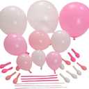 Lattua Pink Bow Balloon Garland Arch Kit - 141PCS Shatterproof Balloons with Bow Decor, Easy Setup for Birthdays, Baby Showers, Anniversaries, Girls & Women Party Decorations