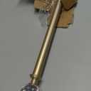 EXCLUSIVE HOME Crystal Ball 1" Curtain Rod and Coordinating Finial Set, Gold, Adjustable 66"-120"