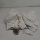 72 Inch Pinch Pleated Linen Curtains 2 Panels for Living Room Bedroom Memory Training Shaped Cream Birch Semi Sheer Short Pleat Drapes with Hooks Rings Back Tab Window Curtain Cabin Closet 40x72 (Natural)