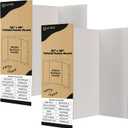 White Trifold Presentation Board 36" x 48" (Pack of 2) Self-Adhesive Science Subtitles Included - Display Exhibition Board Lightweight and Portable with Smooth Surface - By Emraw