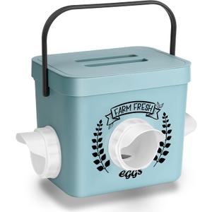 Chicken Feeder, 10 LB Chicken Coop Accessories, Chicken Feeders No Waste for Chicks and Hens, Waterproof Automatic Chicken Feeder, Hanging Chicken Feeder with 3 Ports (Patent Product)
