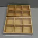 Dicunoy 2 Pack Bamboo Tea Bag Organizers, Wood Tea Bag Storage for Drawers with 6 Roomy Compartments, Sturdy Tea Chest Boxes for Shelf, Coffee Station, Sugar Packet, Sweeteners, Small Packets