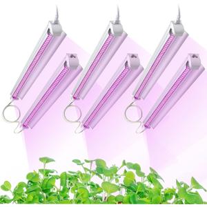 Grow Light for Indoor Plants, 4ft T8, 270W (6 x 45W), Super Bright Full Spectrum Sunlight LED Grow Lights, 6-Pack