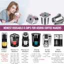 Reusable K Cups, Universal stainless steel Reusable Coffee Pods, Refillable Single K Cups for K 2.0 and 1.0 Coffee Makers (PACK)