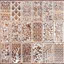 Stencils for Crafts Reusable Texture Stencils Background Stencil Leaf Floral Templates for Painting on Wood Furniture Card Canvas Paper Scrapbook